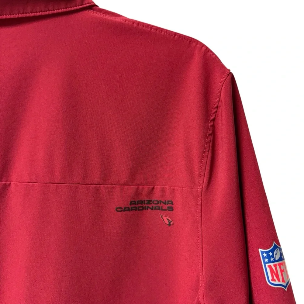 Arizona Cardinals Nike On Field Dri Fit Collared Polo Medium Red Lightweight EUC